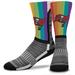 Men's For Bare Feet Tampa Bay Buccaneers V-Curve Rainbow Crew Socks