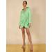 Women's Connie Faux Wrap Mini Dress in Greengage / XXS | BCBGMAXAZRIA