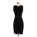 Calvin Klein Casual Dress - Bodycon: Black Grid Dresses - Women's Size Small