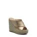 Cate Metallic Espadrille Wedge Sandal