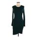 Alya Casual Dress - Sheath: Teal Solid Dresses - Women's Size Medium