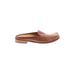 Cole Haan Mule/Clog: Slip-on Stacked Heel Boho Chic Brown Print Shoes - Women's Size 9 1/2 - Round Toe