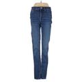Madewell Jeans - Mid/Reg Rise Straight Leg Denim: Blue Bottoms - Women's Size 26 Tall - Dark Wash