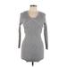 Love @ First Sight Casual Dress - Sweater Dress: Gray Dresses - Women's Size Large