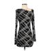 Tart Casual Dress: Black Argyle Dresses - Women's Size X-Small