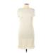 Lauren by Ralph Lauren Casual Dress - Sheath Crew Neck Short sleeves: Ivory Dresses - New - Women's Size 12