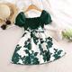 Sommer mädchen kleid kinder floral kurzarm gedruckt prinzessin kleid kinder kleidung