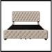 House of Hampton® Kamayah Metal Platform Storage Bed Upholstered/Metal/Linen in Brown | 42.1 H x 64.6 D in | Wayfair