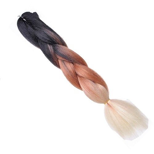 Häkelhaare Jumbo Box Zöpfe Schatten Synthetische Haare 24 Zoll Geflochtenes Haar 6St 3 Stück 1pc Image