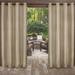 Exclusive Home Biscayne Indoor/Outdoor Two Tone Textured Grommet Top Curtain Panel Pair 54 x120 Sand