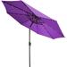 Trademark Innovations Deluxe Solar Powered LED Lighted Patio Umbrella - 9 (Purple)