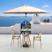 Ljxge Garden Terrace Courtyard Beach Swimming Pool Market Table 6 Rib Umbrella Placeme Clearance Folding Chair