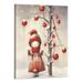 PRATYUS Snowman Winter Snow Tree Red Berries Poster Canvas Wall Art Print Room Wall Decor Bedroom Aesthetic Living Room Decor Christmas Gift (16x20 Inch-Framed)