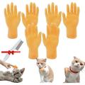 Mini Hands for Cats Cat Mini Hands Tiny Hands Finger Puppets Flat Hand Style Little Hand Finger Puppets Miniature Small Hands Realistic Design Mini Prank Hand Gag Performance Party Favors (6PCS-A)