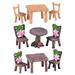 3 Sets Mini Table and Chairs House Accessories Doll Furniture Furnishings Outdoor Miniature Gardening Ornaments