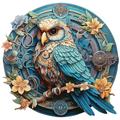 KAAYEE Wooden Jigsaw Puzzles-Wooden YPF5 Puzzle Adult Unique Shape Advanced Wise Owl Wooden Jigsaw Puzzle for Adult Family Puzzles 11.7 * 11.3 in 263 pcs