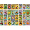 Vintage Fruit Puzzles for YPF5 Adults 1000 Pieces Plant Jigsaw Puzzles Features 32 Tropical Fruits Posters Retro Plant Fruits Garden Puzzles as Fruit Shop Wall Decor