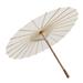 Kids Paper Parasol Bamboo and Paper Chinese Style Elegant White DIY Paper Umbrellas for Decoration 83cm/32.7in