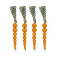 ionze Home Decor 4PACK Beaded Carrot Spring Wood Tiered Tray Decorations Easter Beaded Garland Farmhouse Home Decors Home Accessories ï¼ˆOrangeï¼‰