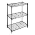 Whitmor Adjustable 3 Tier Shelving with Leveling Feet - Black