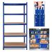 CRIXLHIX 5-Tier Adjustable Storage Shelving Unit Heavy Duty Organizing Shelf Metal Utility Rack Boltless Shelves for Kitchen Pantry Closet Garage Office 28 W x 12 D x 59 H Blue Shelves - Blue