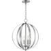 10031SN Provident Metal Bands Sphere Pendant Ceiling Light 4-Light 240 Total Watts 19 H X 16 W