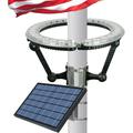 Solar Flag Pole Light Outdoor Dusk to Dawn 32 Super Bright LED Flag Pole Lights 4640lm Auto On/Off 100% Flag Coverage 12000mAh Brightest Lighting Night Light for 15-40 ft Flag Ground House