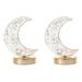 2 PCS Rechargeable Night Light Lights for Bookshelves Shelf Bookshelf Moon Decorations Table Lamp