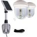 NANYUN Light My Shed IV Solar Shed Light Interior 2 Solar Powered Lights Wall or Ceiling Mount White (GS-16B2)