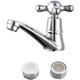 Basin Faucet Single Handle Water Nozzle Cold Water Tap Modern Single Cold Faucet Sink Accessories Chrome Finish Water Tap with Filter