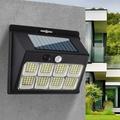 FAHUOMU Solar Street Lights Solar Parking Lot Lights Remote Control Street Lights Solar Powered Motion Light Dusk to Dawn Solar Security Flood Light for Street Gutter Porch Garage Driveway