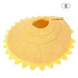 Pet Neck Collar Comfy Cone Sunflower Plush Cover with Hook&Loop for Dog Cat Puppy(S )