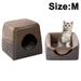 Luxury Pet Bed Cave Bed for Cats/Kittens/Small Dogs - Foldable Indoor Outdoor Bed with Removable Cushion Blanket