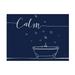 Veronique Charron Underlined Bath VI Navy Canvas Art