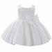 NIUREDLTD Flower Girl Dress Kids Baby Bowknot Dress Wedding Bridesmaid Formal Dresses Toddler First Baptism Christening Gown Wedding Party Princess Dress Pageant Gown For Toddler Grils White Size 100