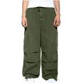 Amtdh Men s Full Leg Cargo Clearance Solid Color Loose Fit Elastic Waist Casual Multi Pockets Baggy Workwear for Men Breathable Comfy Trousers Mens Chino Pants Fashion 2023 Green M
