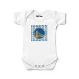 Newborn & Infant Chad & Jake White Golden State Warriors Retro Bodysuit