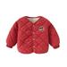 Baby Coat Autumn And Winter Plus Cotton Padded Clothes For And Young Boys Thicker Clothes New Children And Girls Cotton Padded Baby Clothes Red 100(18 Months-24 Months)