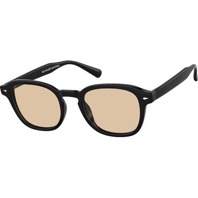 Zenni Square Rx Sunglasses Black Bio-Based Full Rim Frame