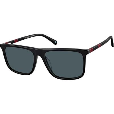 Zenni Rectangle Rx Sunglasses Black Bio-Based Full Rim Frame