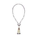 Cultured pearl and amethyst pendant necklace, 'Romantic Orchid'