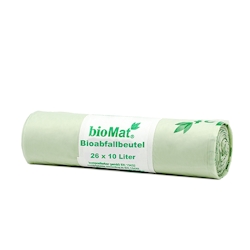 26 `bioMat` Kompostbeutel auf Stärkebasis 10 l 50 cm x 42 cm mit Tragegriff Image
