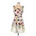 Karen Millen Casual Dress - Mini Square Sleeveless: White Floral Dresses - Women's Size 10