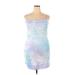 rue21 Casual Dress - Slip dress: Blue Acid Wash Print Dresses - Women's Size 2X