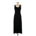 Lord & Taylor Casual Dress - Maxi: Black Solid Dresses - Women's Size X-Small Petite