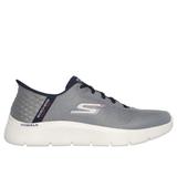 Skechers Men's Slip-ins: GO WALK Flex - New World Sneaker | Size 10.0 Extra Wide | Gray/Navy | Textile/Synthetic | Vegan | Machine Washable
