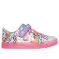 Skechers Girl's Twinkle Toes: Twinkle Sparks Ice - Unicorn Burst Sneaker | Size 3.0 | White | Textile/Synthetic