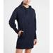 Athleta Dresses | Athleta Women's Navy Blue Long Sleeve Mala Hoodie Sweatshirt Dress Oversized S | Color: Blue | Size: S