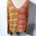 American Eagle Outfitters Sweaters | American Eagle V-Neck Multi-Color Striped Cable Knit Sweater M (8-10) $5 Deal | Color: Orange/Pink | Size: M