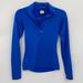 Nike Tops | Nike Pro Women Long Sleeve 1/2 Zip Layering Shirt Size Xs Blue Mock Neck Stretch | Color: Blue | Size: Xs